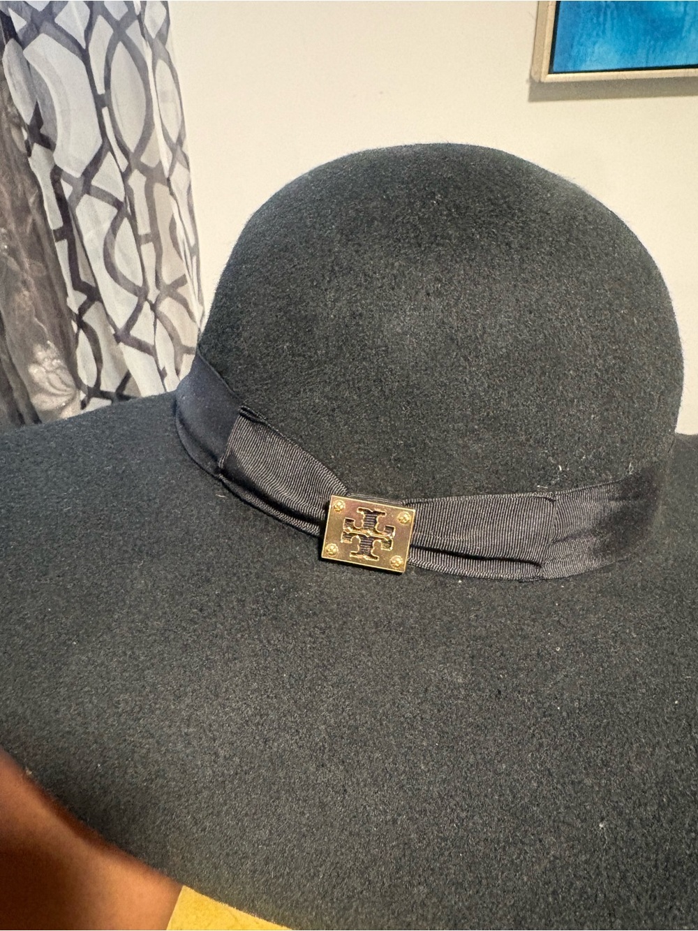 Tory Burch wide-brim wool felt fedora.